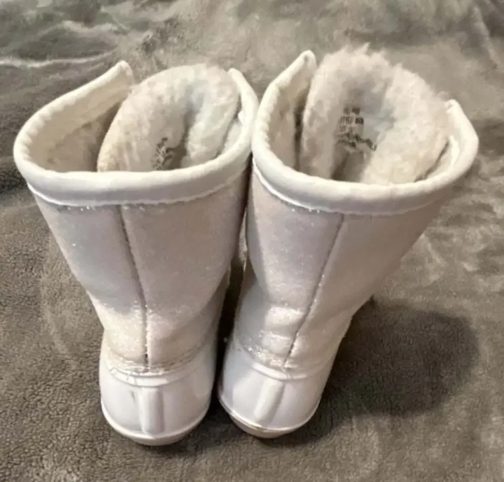 Josmo Girls Glitter Duck Boots White Size 12